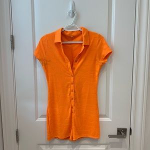 Frankie orange jumpsuit dupe